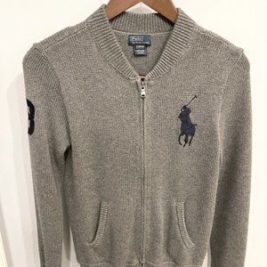 Boys Ralph Lauren Big Pony 100% Cotton Knitted Jacket (L 14/16)